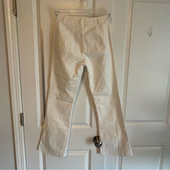 Colorful Natalie White Flare Jeans Size Small 24 Black Flame Print 100% Cotton - Picture 5 of 11